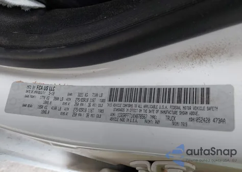 2019 Ram 1500 Big Horn/Lone Star 4X4 5'7 Box from USA, damaged, VIN 1C6SRFFT1KN878567